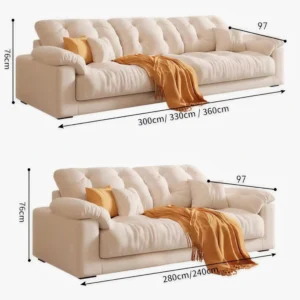 Cloud sofa size chart