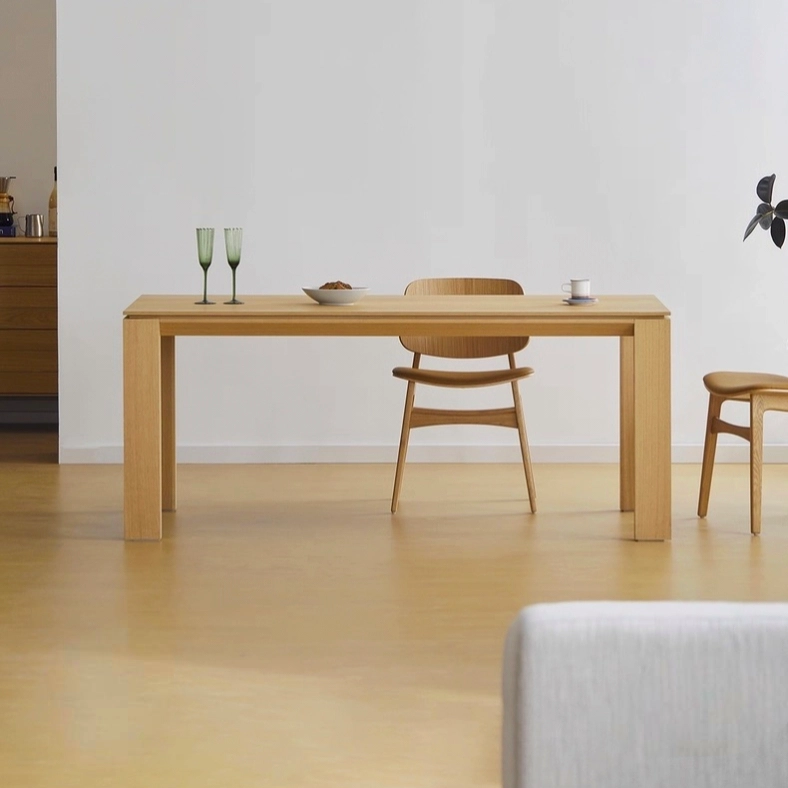 white oak dining table