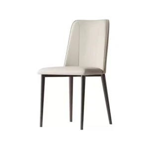 ergonomic leather dining chair side view