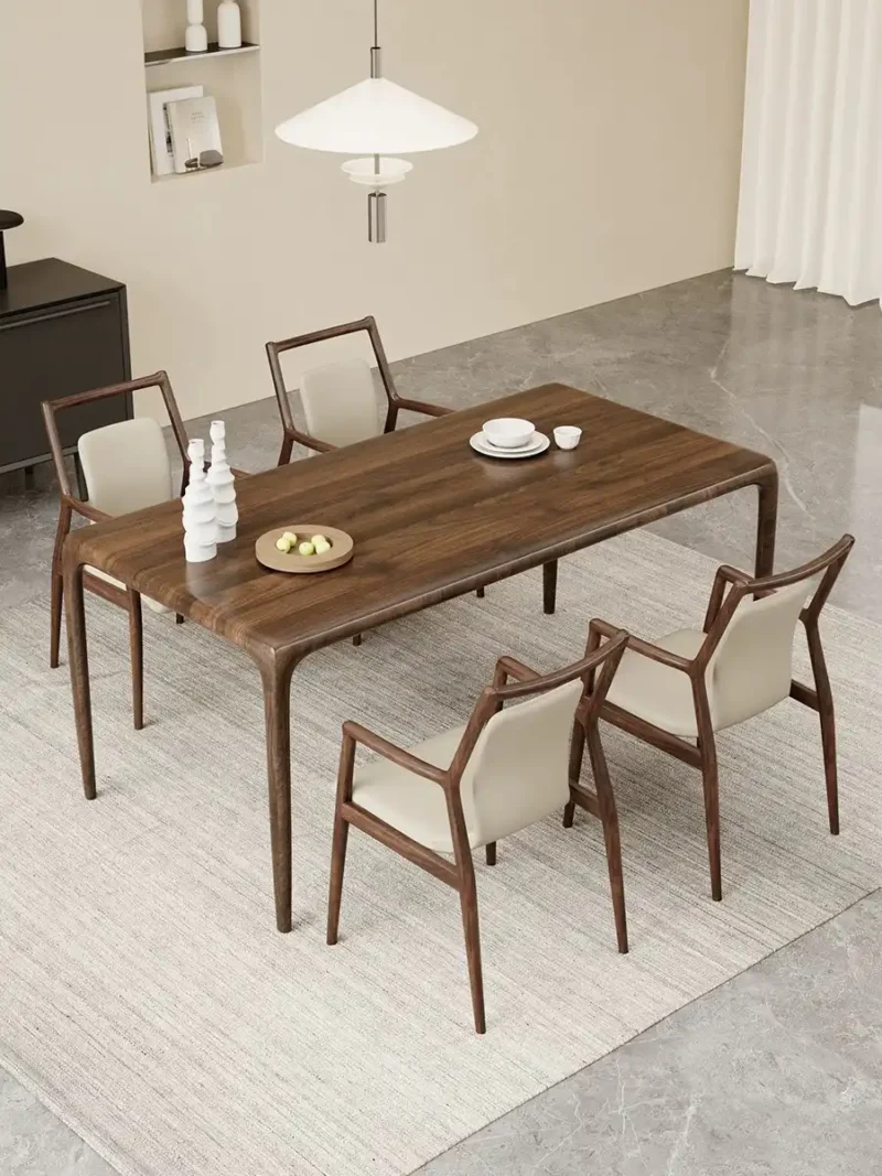 walnut dining table rounded edge design walnut dining table rounded edge design
