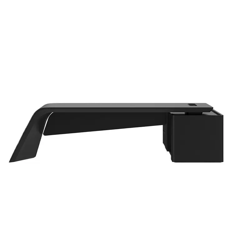 black executive desk with CPU compartment