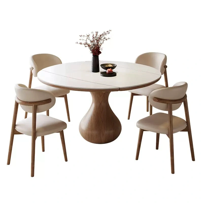 modern dining table set for 6 with spacious legroom