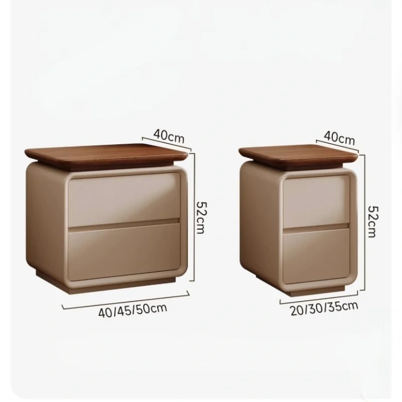 2 drawer nightstand silent rails