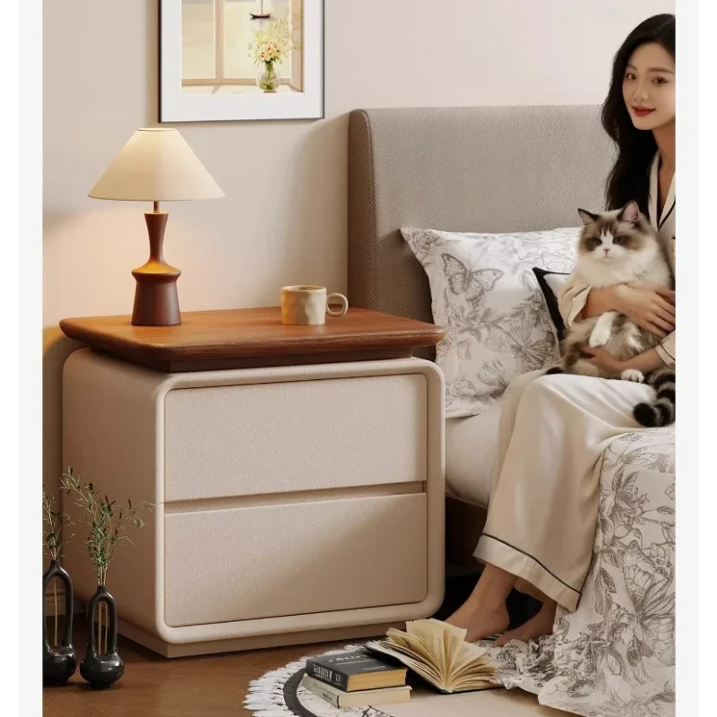 2 drawer nightstand wood finish