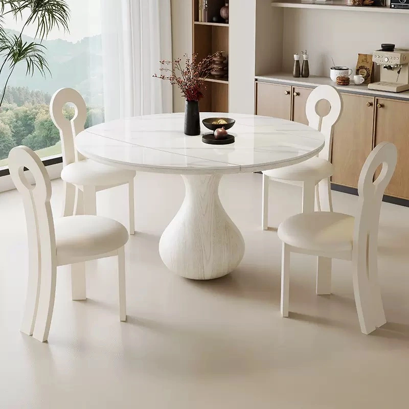 square to round convertible dining table set for 6