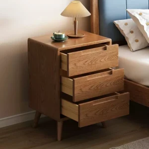 nightstand 3 drawers with large storage