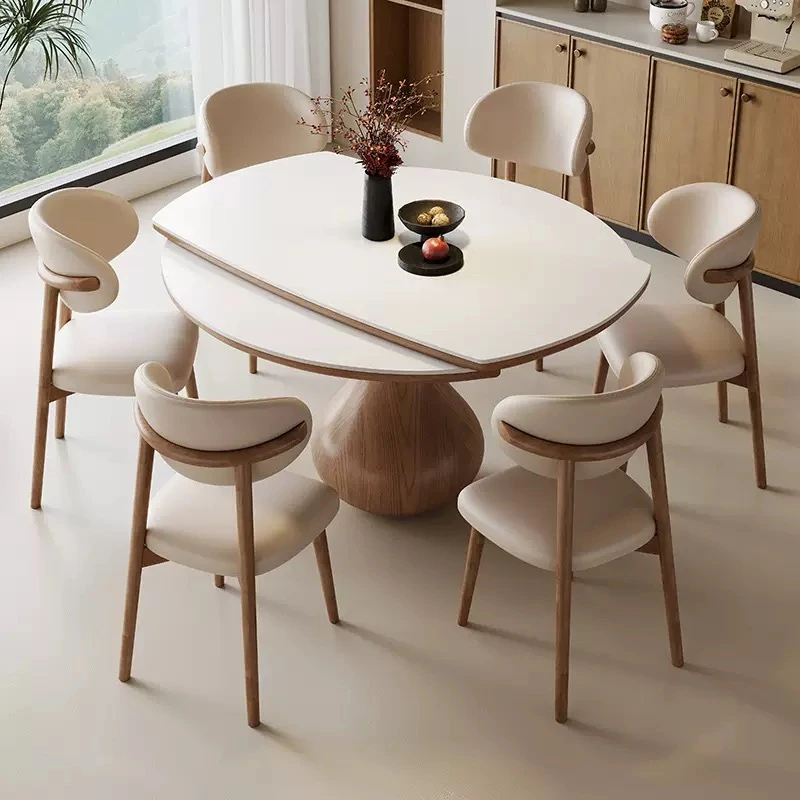 dining table set for 6 with extendable folding design