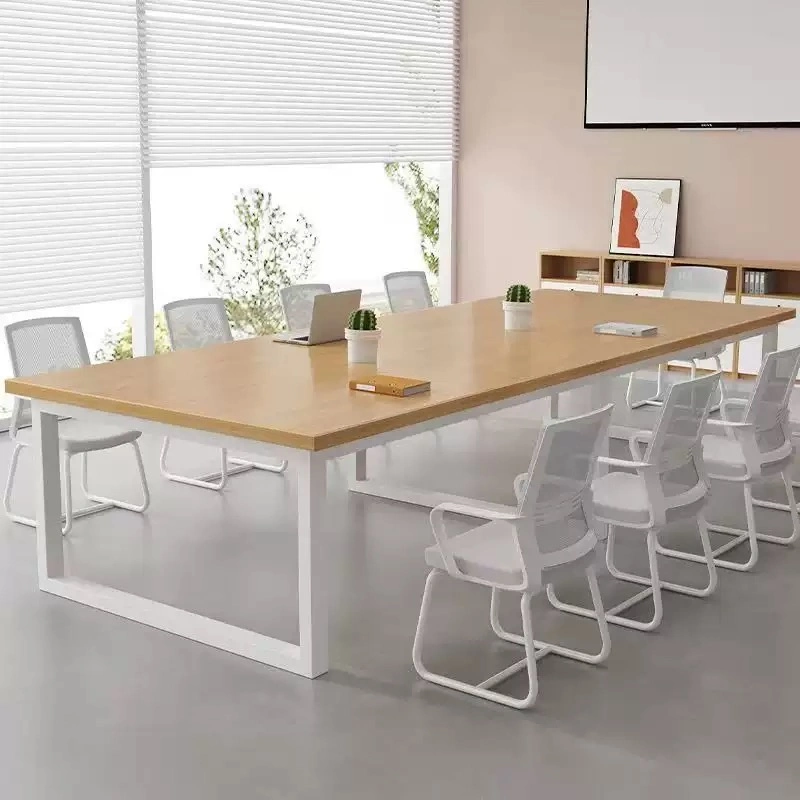 reinforced steel frame office meeting table
