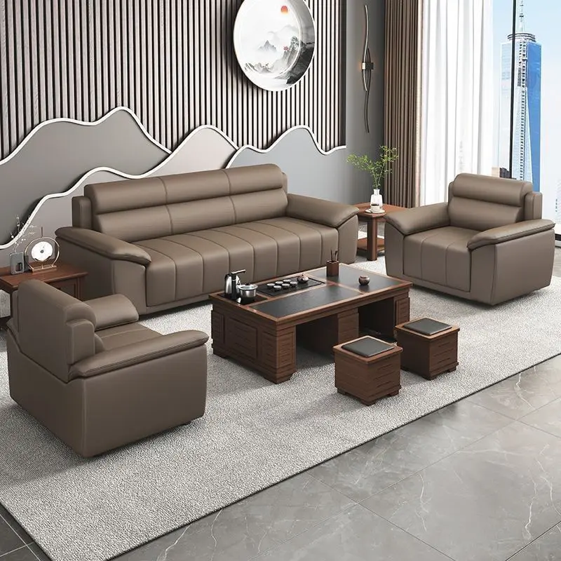 Modular office sofa with solid wood frame and sponge filling Modular office sofa with solid wood frame and sponge filling