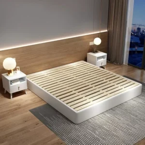 futon bed with rubber wood frame
