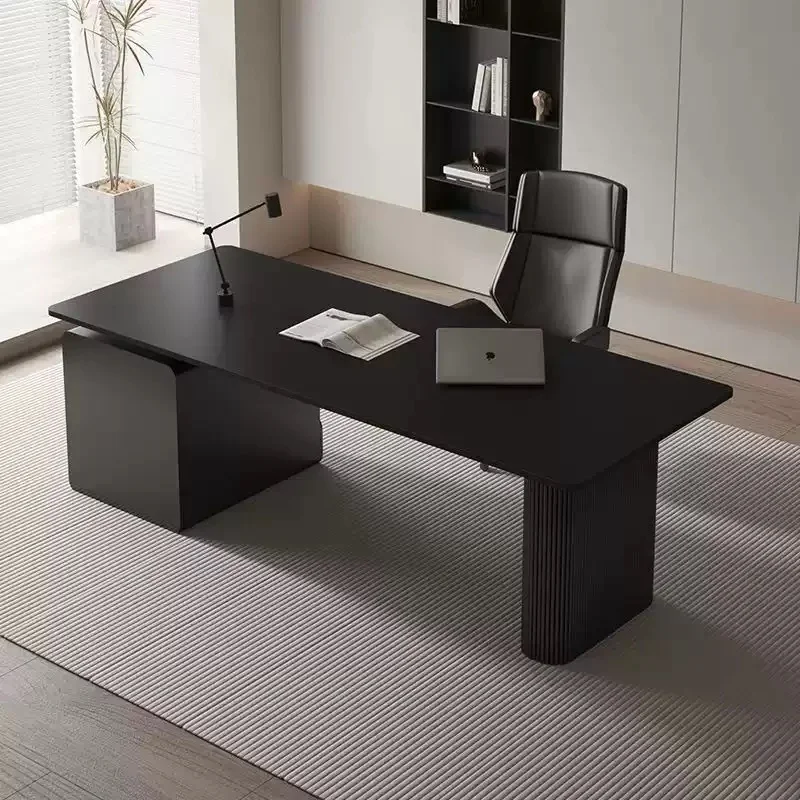 modern executive desk with black sintered stone top modern executive desk with black sintered stone top
