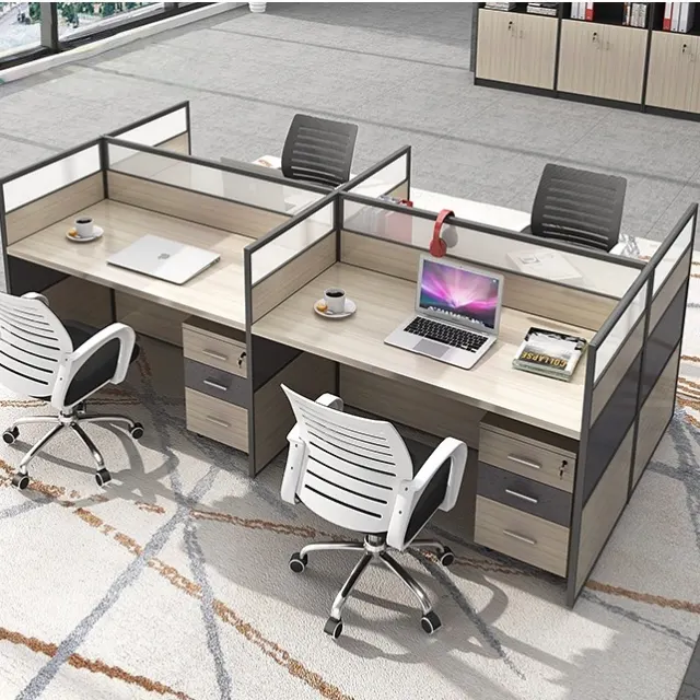 L shaped sit stand desk with glass partition L shaped sit stand desk with glass partition