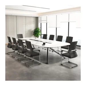 Black ergonomic sled base office chair with breathable mesh backrest