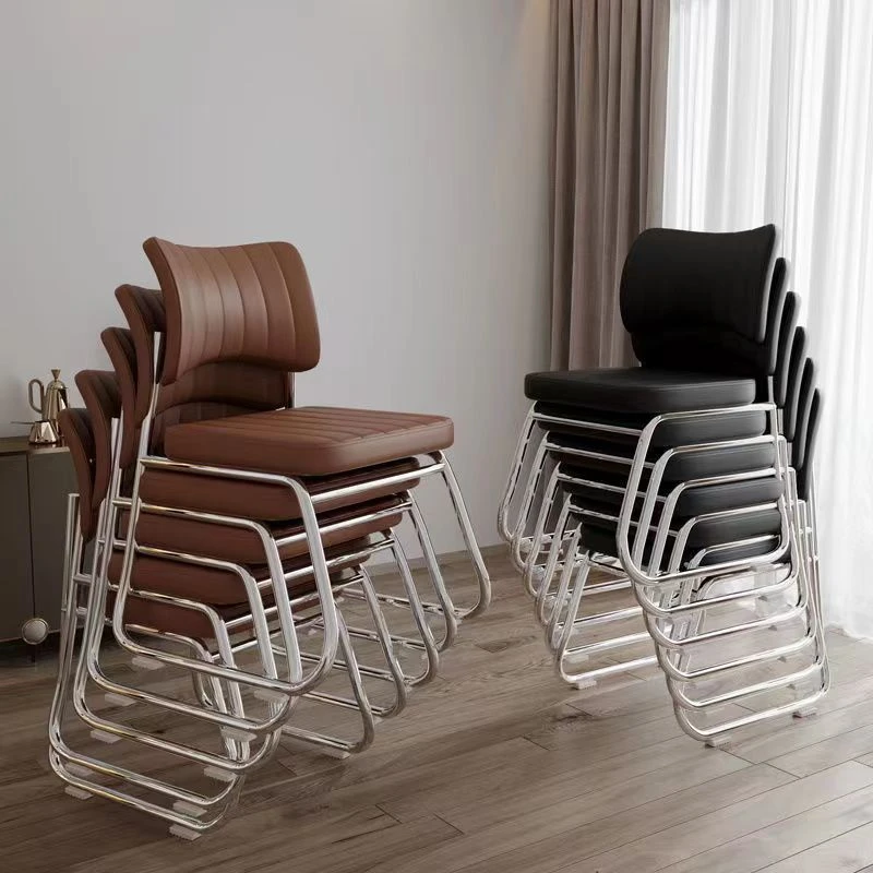 Stackable sled base chair designed for staff training and office meetings