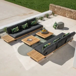 Thickened 1.88mm frame detail of premium aluminum outdoor furniture