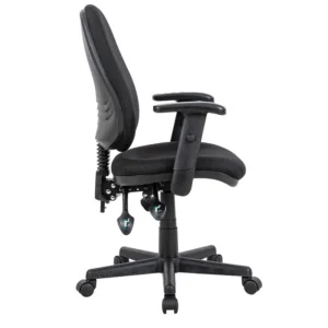 Black mesh office guest chair front view