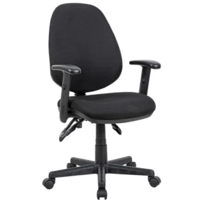 Ergonomic office guest chair side profile with adjustable features