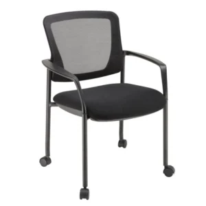 Black mesh comfortable guest chair