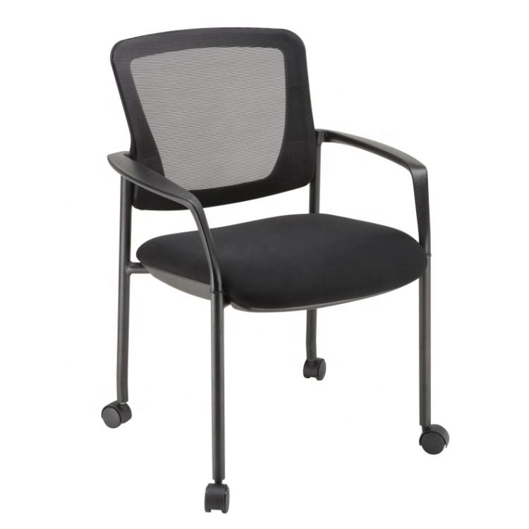 Black mesh comfortable guest chair