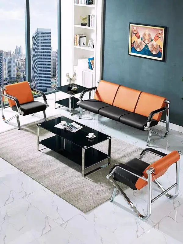 4-seater stainless steel waiting area chairs for hospital lobby