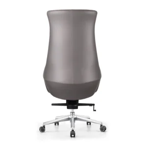 Adjustable lift office chair with polished iron base