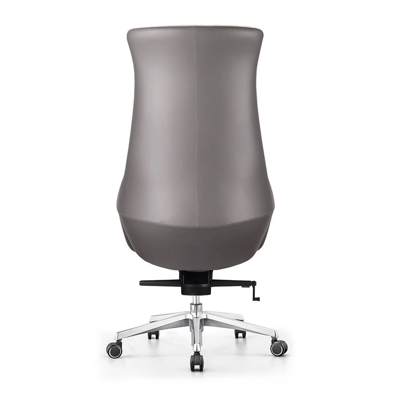 Adjustable lift office chair with polished iron base