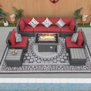 Galvanized steel welded rattan outdoor furniture frame