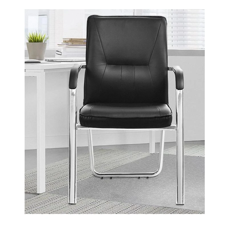 Executive style office guest chairs positioned in an office building reception area