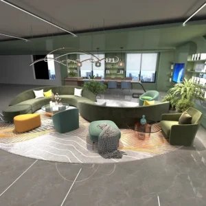 Modern office lounge sofa with scientific ergonomic support