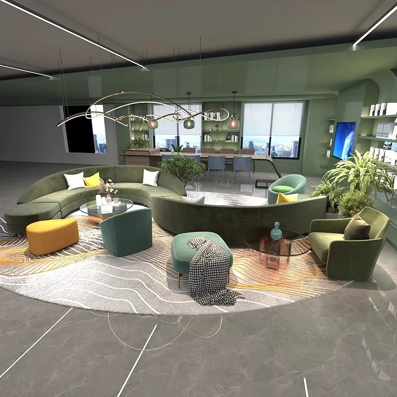 Modern office lounge sofa with scientific ergonomic support