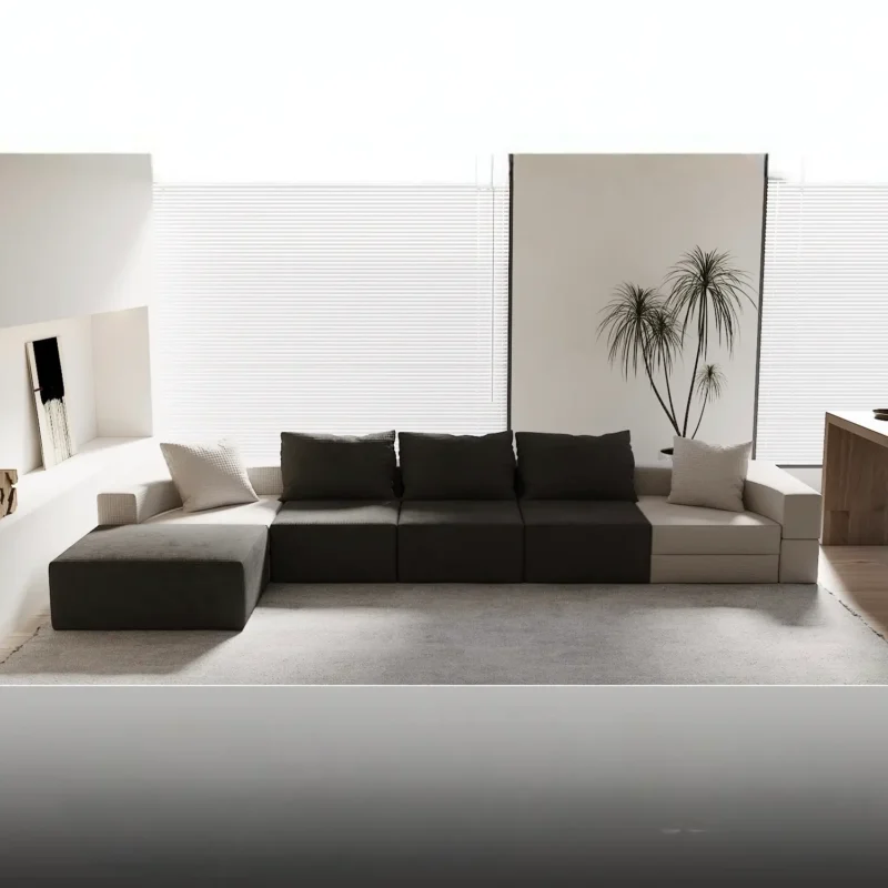 High-density sponge core of the modular compress sofa