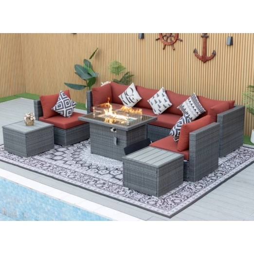 Luxury rattan outdoor furniture for villa and hotel