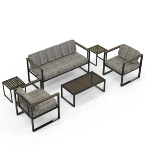 Dimensions for large, medium, and small metal patio furniture chairs and table
