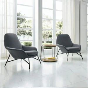 premium office waiting room chairs in houndstooth fabric